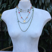 Bohemian Necklace of Labradorite, Pearls and Agate Gemstones layered