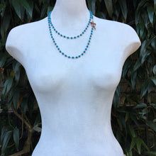 Long Blue Turquoise Handmade Gemstone Necklace