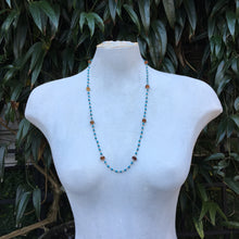 Handmade Gemstone Sterling Necklace of Turquoise and Agate