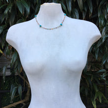 Handmade Tourmaline Gemstone Necklace with Turquoise, Howlite and Agate Accents